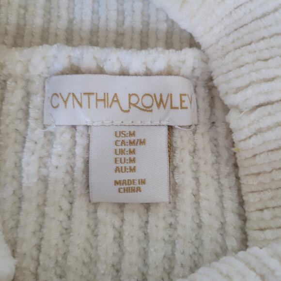 Cynthia Rowley Women's M Mock Neck Colorblock Long Sleeved Sweater Soft Comfy - Picture 3 of 11